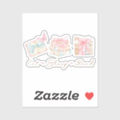 Eet Slaap Lees Coquette Boek Sticker (Vel)
