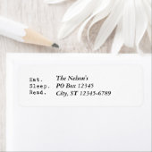 Eet. Slaap. Lees. Etiket (Insitu)