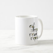 Eet, Slaap, lees, herhaal Koffiemok (Voorkant rechts)