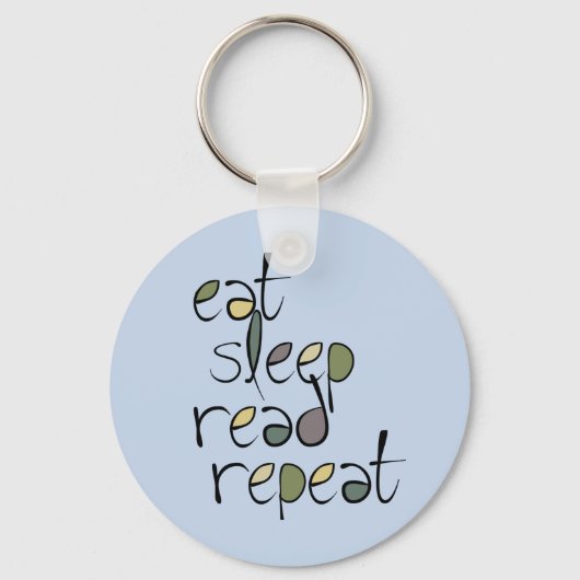 Eet, Slaap, lees, herhaal Sleutelhanger (Voorkant)