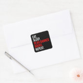 Eet. Slaap. Lees verboden boeken. Herhaal Vierkante Sticker (Envelop)