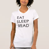 Eet, Slaap, Leest Vrouwen T-shirt (Voorkant)