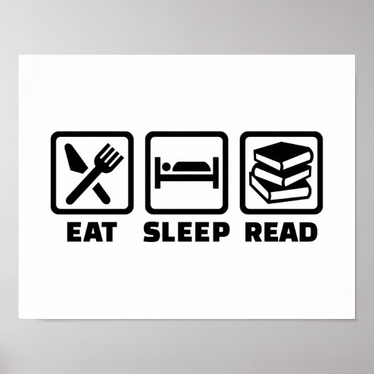 Eet slaap lezen poster (Voorkant)