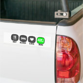 Eet. Slaap. Liefde. Ren. Groen Bumpersticker (Op Truck)