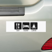 Eet. Slaap. Linux. Bumpersticker (Op auto)