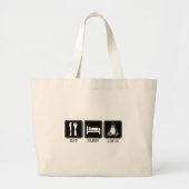 Eet. Slaap. Linux. Grote Tote Bag (Voorkant)