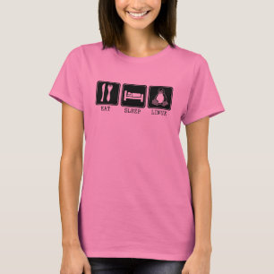 Eet. Slaap. Linux. T-shirt