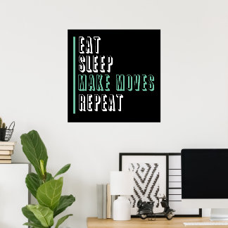 Eet slaap Maak bewegingen herhalen - ondernemer Poster