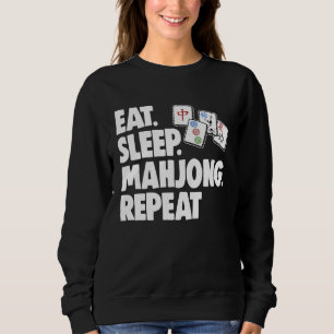 Eet Slaap Mahjong Herhaal Vrouwen Spel Trui