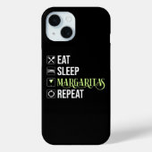 Eet Slaap Margaritas Herhaal Case-Mate iPhone Case (Achterkant)