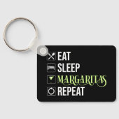 Eet Slaap Margaritas Herhaal Sleutelhanger (Achterkant)