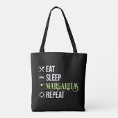 Eet Slaap Margaritas Herhaal Tote Bag (Achterkant)