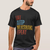 EET SLAAP MILKSHAKE HERHAAL T-SHIRT (Voorkant)