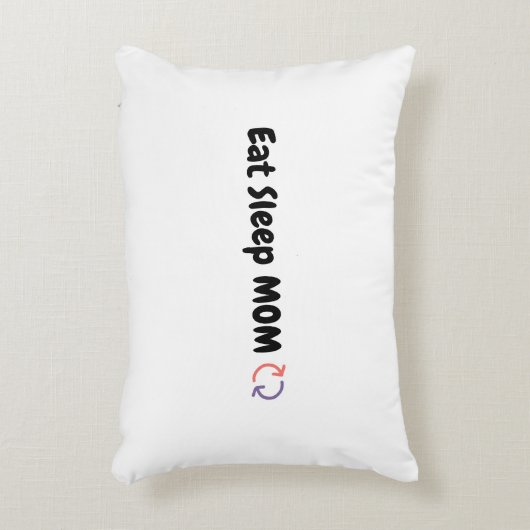 Eet Slaap Moeder Herhaal Moeders Liefde Accent Kussen (Voorkant(Verticaal))