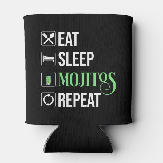 Eet Slaap Mojito's Herhaal Blikjeskoeler (Achterkant)