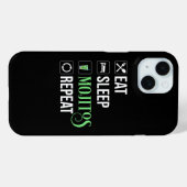 Eet Slaap Mojito's Herhaal Case-Mate iPhone Case (Achterkant (horizontaal))