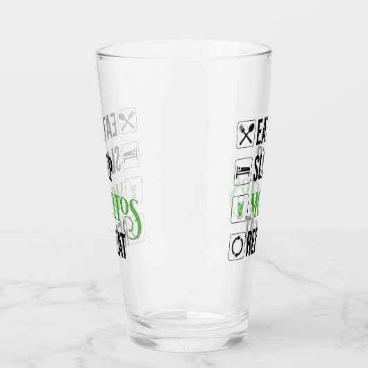 Eet Slaap Mojito's Herhaal Glas (Rechts)