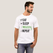 Eet Slaap Mojito's Herhaal T-shirt (Voorkant volledig)