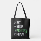 Eet Slaap Mojito's Herhaal Tote Bag (Achterkant)