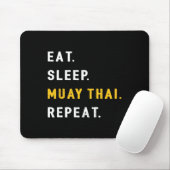 Eet Slaap Muay Thai Grappig Mma Kickboksen Geschen Muismat (Met muis)