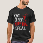 Eet Slaap Muay Thai Herhaal Muay Thai Speler Grapp T-shirt (Voorkant)