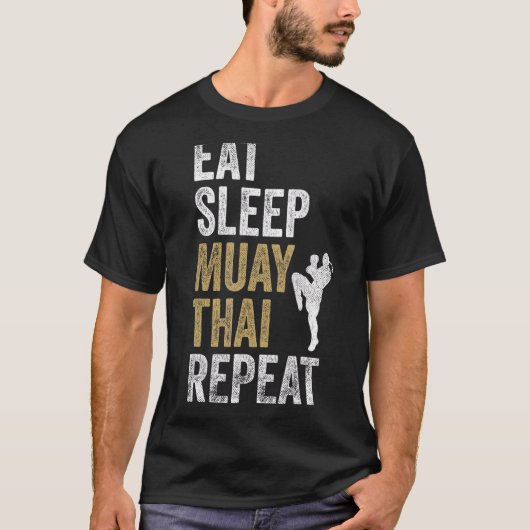 Eet Slaap Muay Thai Herhaal Muay Thai T-shirt (Voorkant)