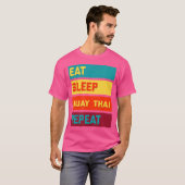 Eet Slaap Muay Thai Repeat Edition T-shirt (Voorkant volledig)