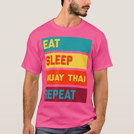 Eet Slaap Muay Thai Repeat Edition T-shirt (Voorkant)