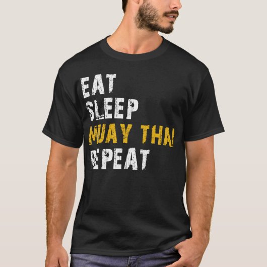 Eet slaap muay thai t-shirt (Voorkant)