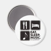 Eet Slaap Muziek - Zwart Magneet (Voorkant / Achterkant)