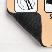 Eet. Slaap. Natuurkunde. Muismat (Hoek)