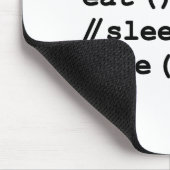 Eet, slaap niet, code, herhaal. Funny Software Pro Muismat (Hoek)