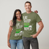 Eet slaap nu Herhaal Grappig gras maaien T-shirt (Unisex)