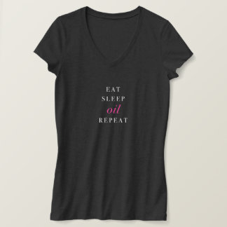 Eet, slaap, olie, herhaal - donker t-shirt
