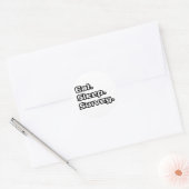 Eet. Slaap. Onderzoek. Ronde Sticker (Envelop)