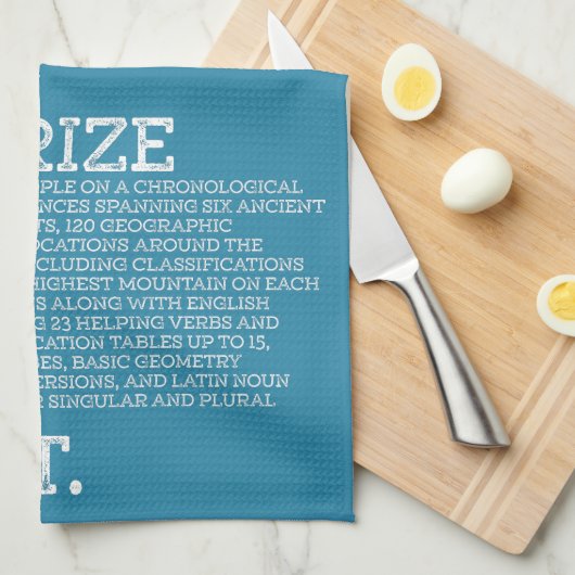 Eet slaap Onthoud Herhaal geheugenmastercyclus 1 Theedoek (Quarter Fold)