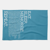 Eet slaap Onthoud Herhaal geheugenmastercyclus 1 Theedoek (Horizontaal)