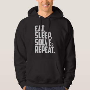 Eet Slaap Oplossen Herhaal Snelheid Cubing Cuber C Hoodie