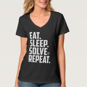 Eet Slaap Oplossen Herhaal Snelheid Cubing Cuber C T-shirt