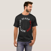 Eet Slaap Optimaliseren Herhaal Grappige Internet T-shirt (Voorkant volledig)