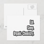 Eet. Slaap. Organische chemie. Briefkaart (Voorkant / Achterkant)