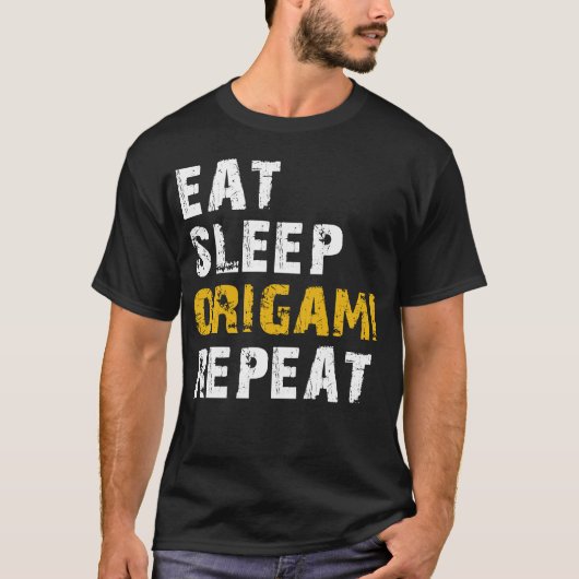 eet slaap origami t-shirt (Voorkant)