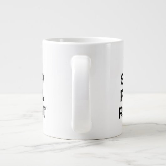 Eet slaap padel Herhaal padel speler eenvoudig Grote Koffiekop (Achterkant)