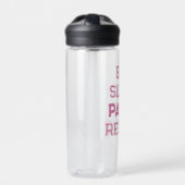 Eet slaap padel Herhaal padel speler roze Waterfles (Voorkant)