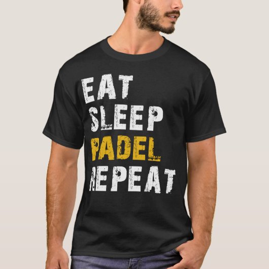 eet slaap Padel T-shirt (Voorkant)