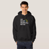 Eet Slaap Paintball Schilder Zachte Airsoft Speler Hoodie (Voorkant volledig)