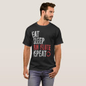 Eet Slaap Pan Fluit Herhalen T-shirt (Voorkant volledig)