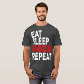 Eet Slaap Parkour Herhaal Parkour T-shirt (Voorkant volledig)