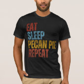 EET SLAAP PECANTAART HERHAAL T-SHIRT (Voorkant)