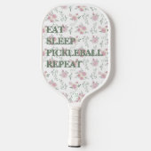 Eet Slaap Pickleball Herhaal Bloem Paddle (Achterkant)
